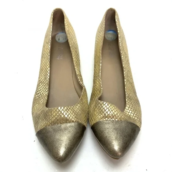 Kenneth Cole REACTION Gold Flats Slip On Shoes 7.5 - Picture 5 of 16